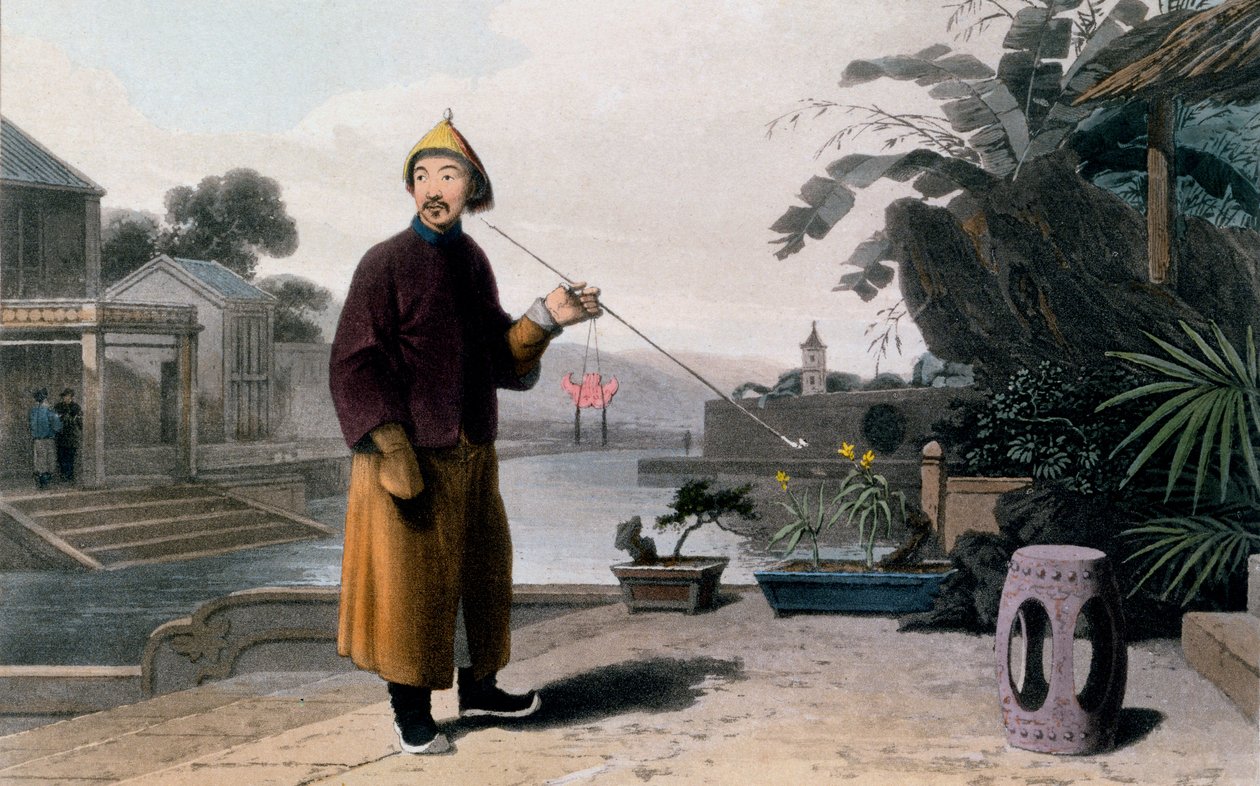 Čínský gentleman, z Malebné cesty do Indie, cestou Číny, 1810 od Thomas und William Daniell