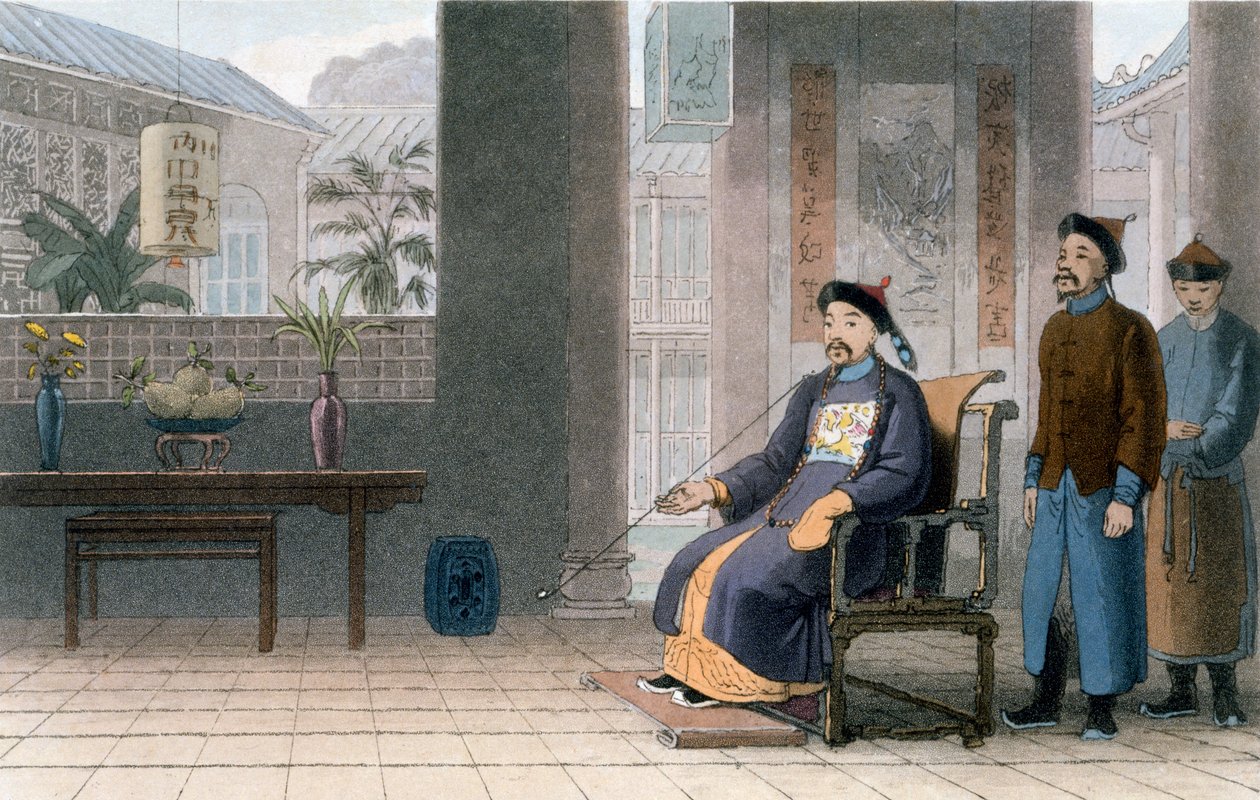 Číňan z Ranku, 1810 (barevná akvatinta) od Thomas und William Daniell