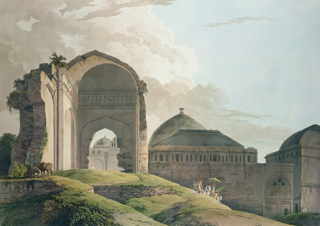 Ruiny paláce v Madurai, 1798 od Thomas und William Daniell