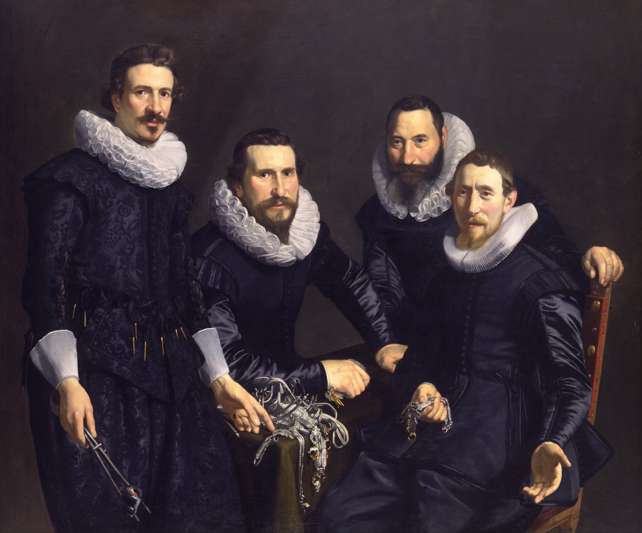 Syndici Amsterdamského zlatnického cechu od Thomas de Keyser