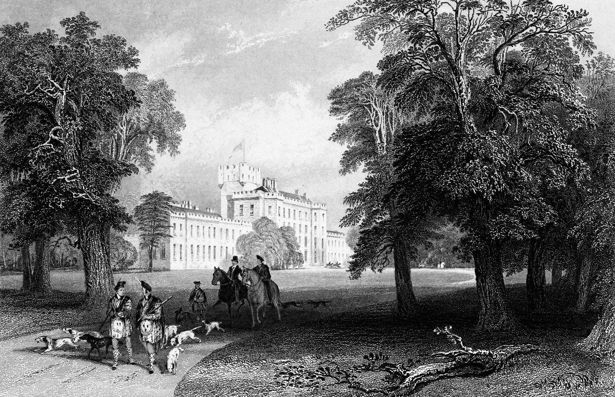 Castle Gordon, vyrytý Robert Sands, 1837 od Thomas Allom