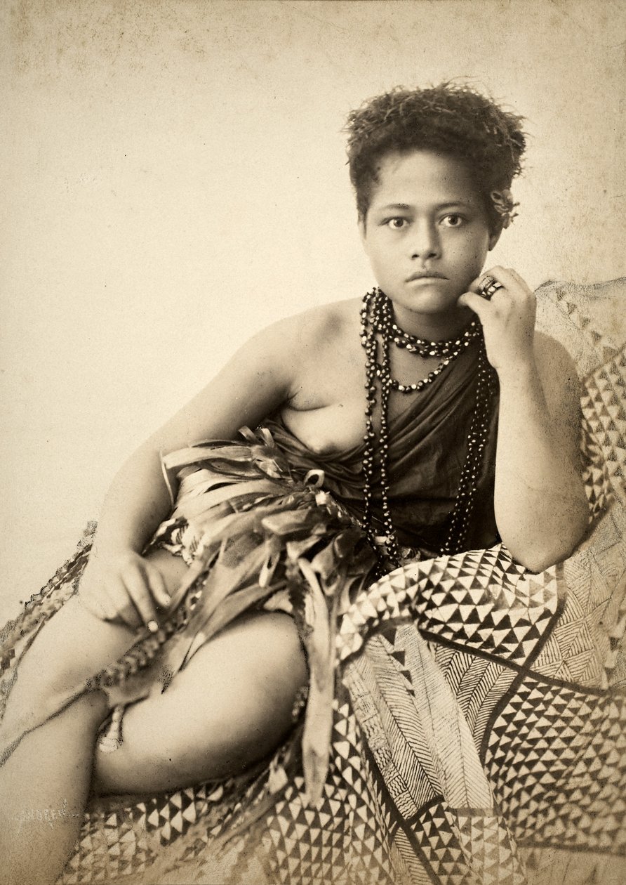 Žena, Samoa (potisk alba) od Thomas Andrew