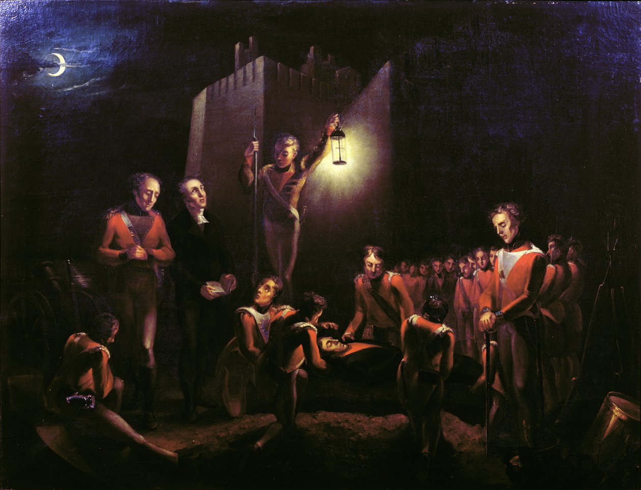 Pohřeb sira Johna Moora v La Coruně, 1809 od Thomas Ballard