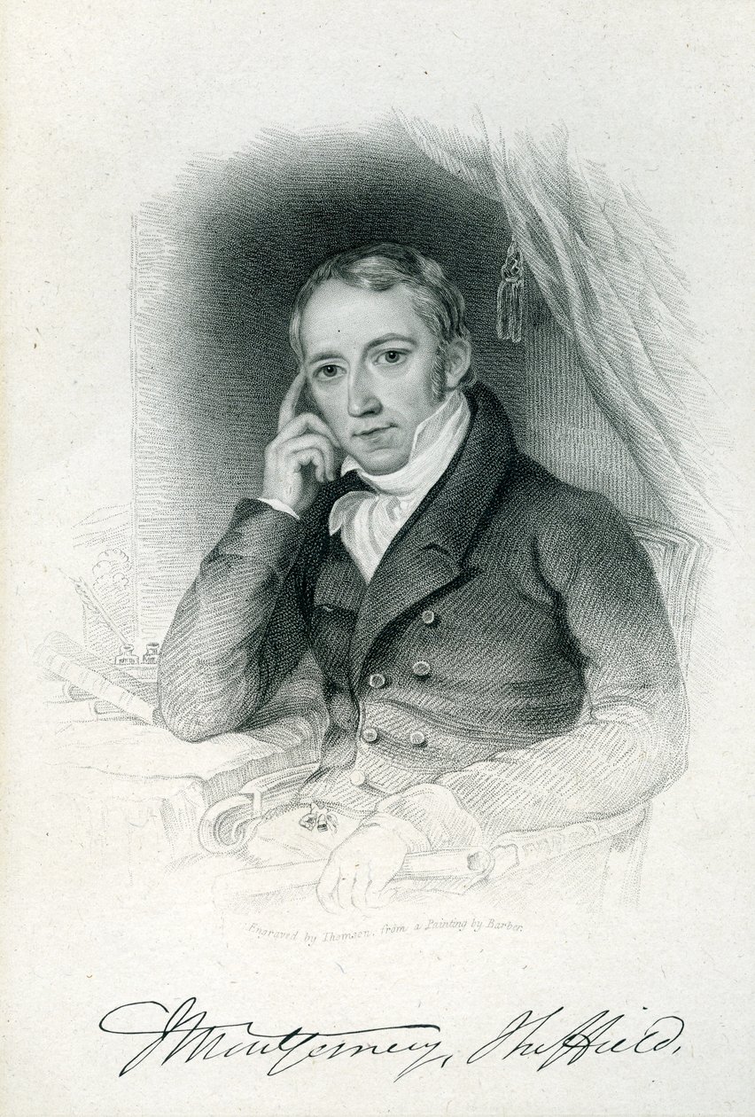 Portrét Jamese Montgomeryho, kolem roku 1820 od Thomas Barber