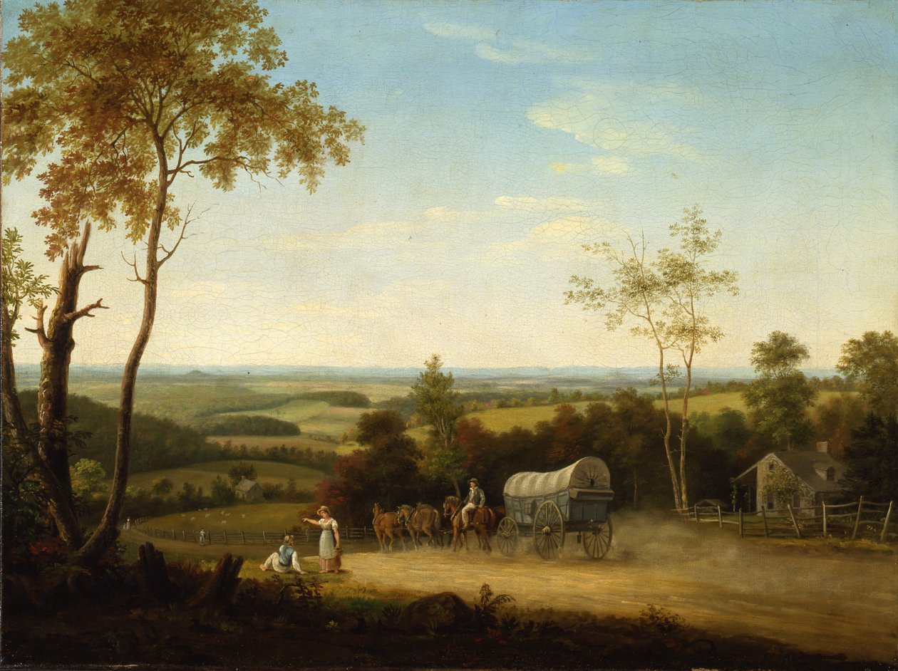 Conestoga Wagon na Pennsylvania Turnpike, 1816 od Thomas Birch