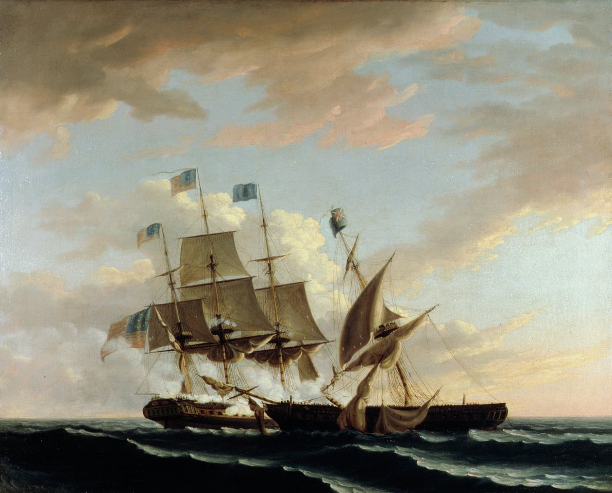 Ústava a Guerriere od Thomas Birch