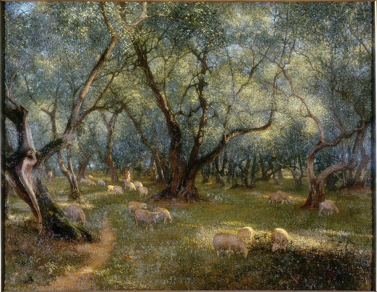 Olivy of St Rocco olej na plátně od Thomas Bowman Garvie