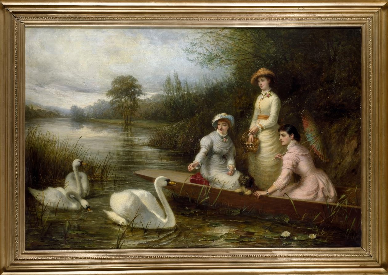 Thomas Brooks, Domácí mazlíčci naší řeky / Gemälde, 1882 od Thomas Brooks