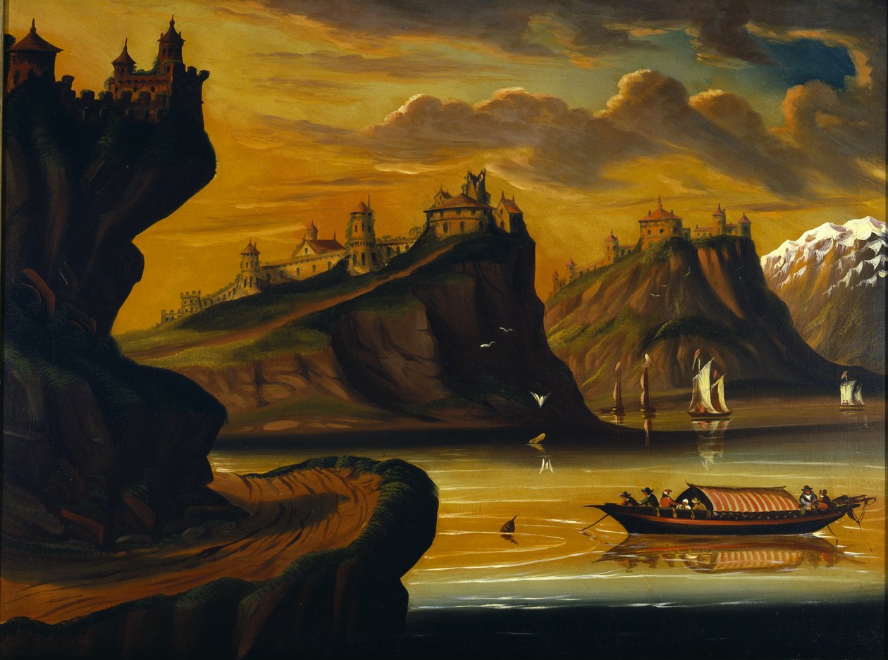Hrady na Rýně, c.1845-60 od Thomas Chambers