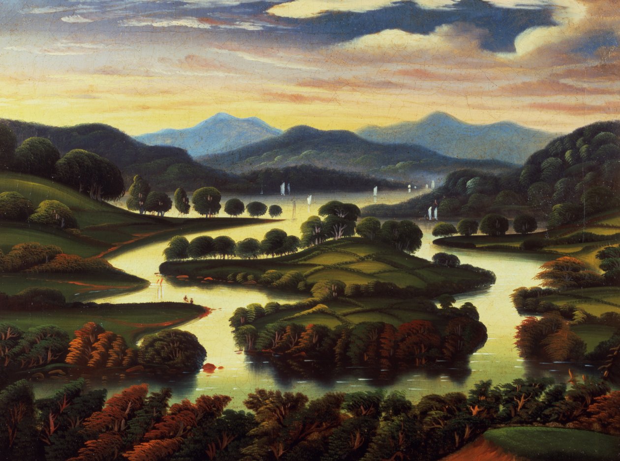 Krajina (možná stát New York) kolem roku 1850 od Thomas Chambers