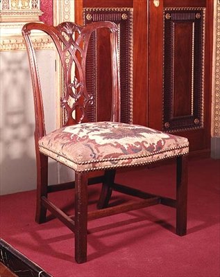 Židle s žebrovým opěradlem od Chippendalea, cca 1760 (mahagon) od Thomas Chippendale