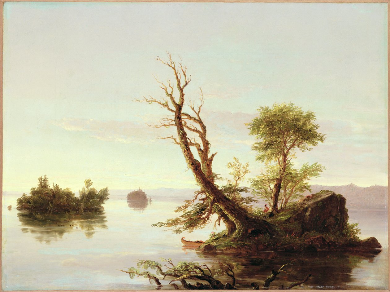 Americká jezerní scéna, 1844 od Thomas Cole