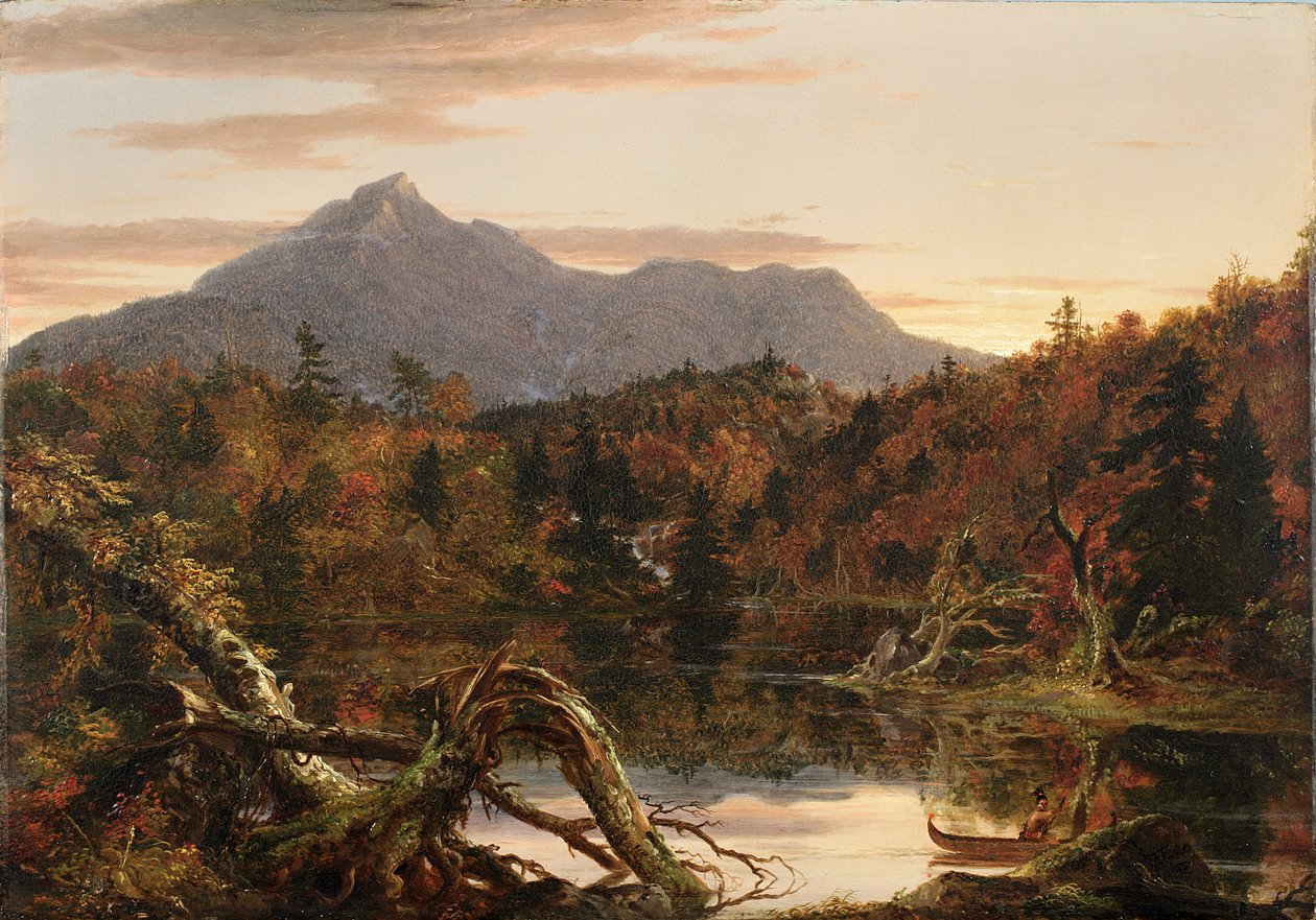Podzimní soumrak, Pohled na Corway Peak, 1834 od Thomas Cole
