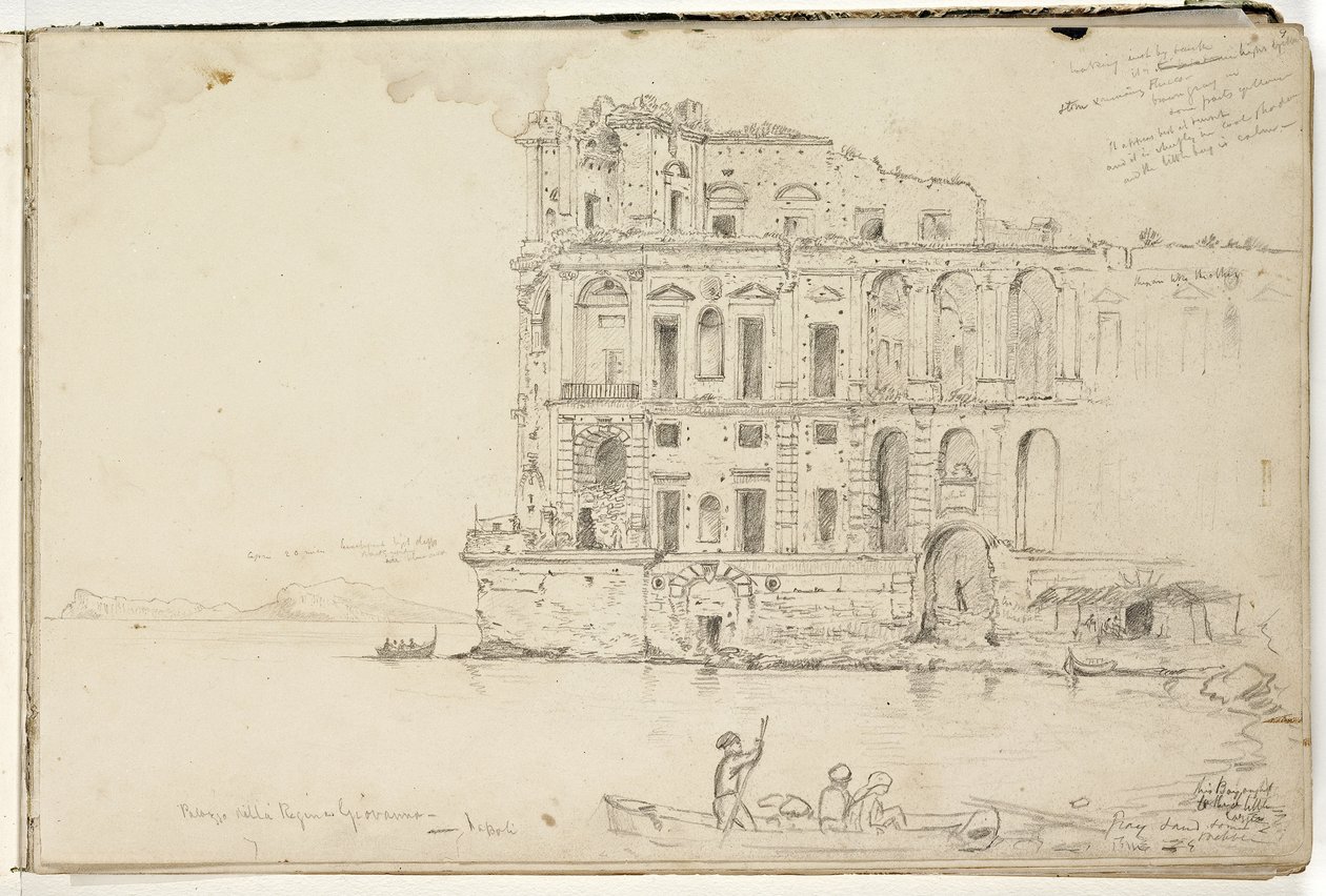 Palazzo della Regina Giovanna, Neapol, kolem roku 1832 od Thomas Cole