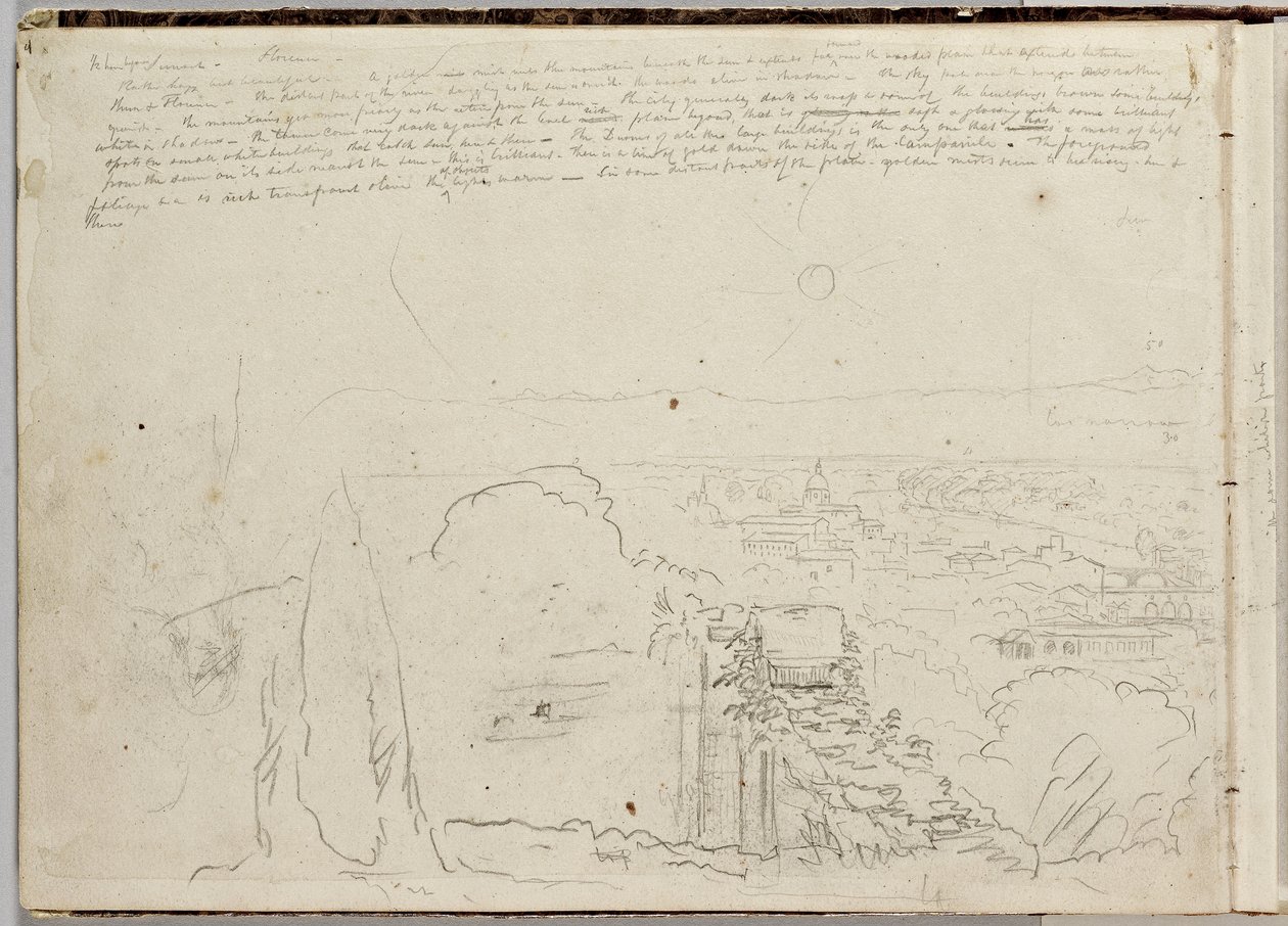 Panorama Florencie, kolem roku 1831 od Thomas Cole