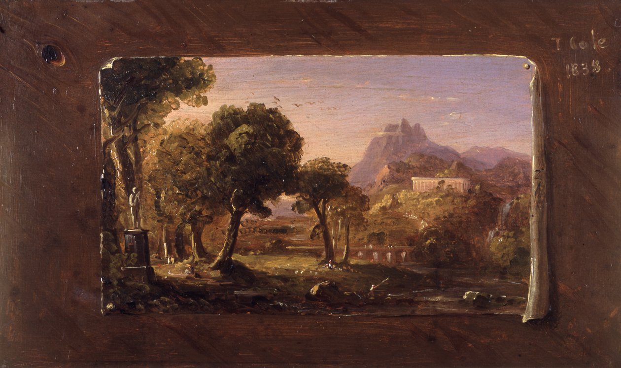 Study for Dream of Arcadia, 1838 (olej na dřevěné desce) od Thomas Cole