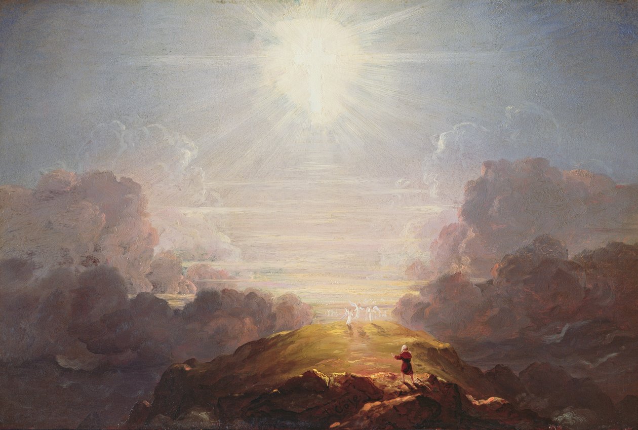 Studie kříže a světa, asi 1846 od Thomas Cole
