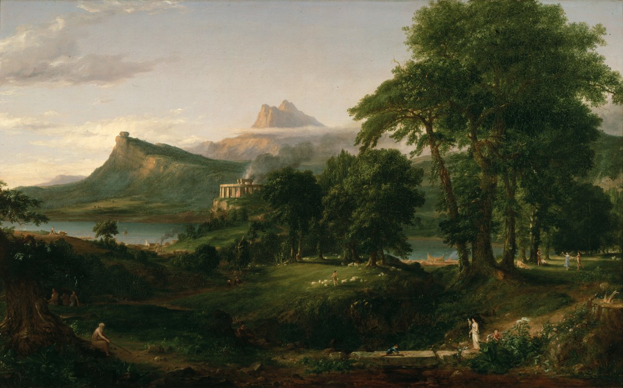 Kurz říše: Arkadický nebo pastorační stát od Thomas Cole