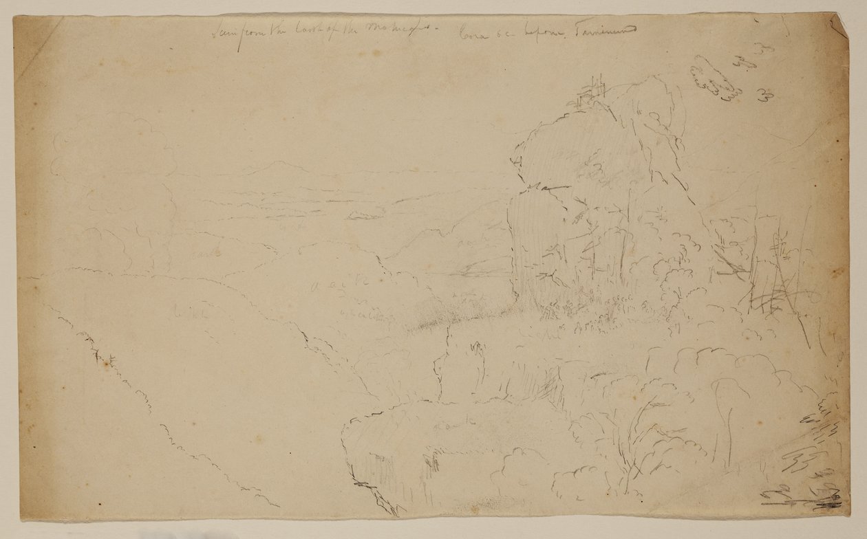 Poslední Mohykán (grafitová tužka na špinavě bílém papíře) od Thomas Cole