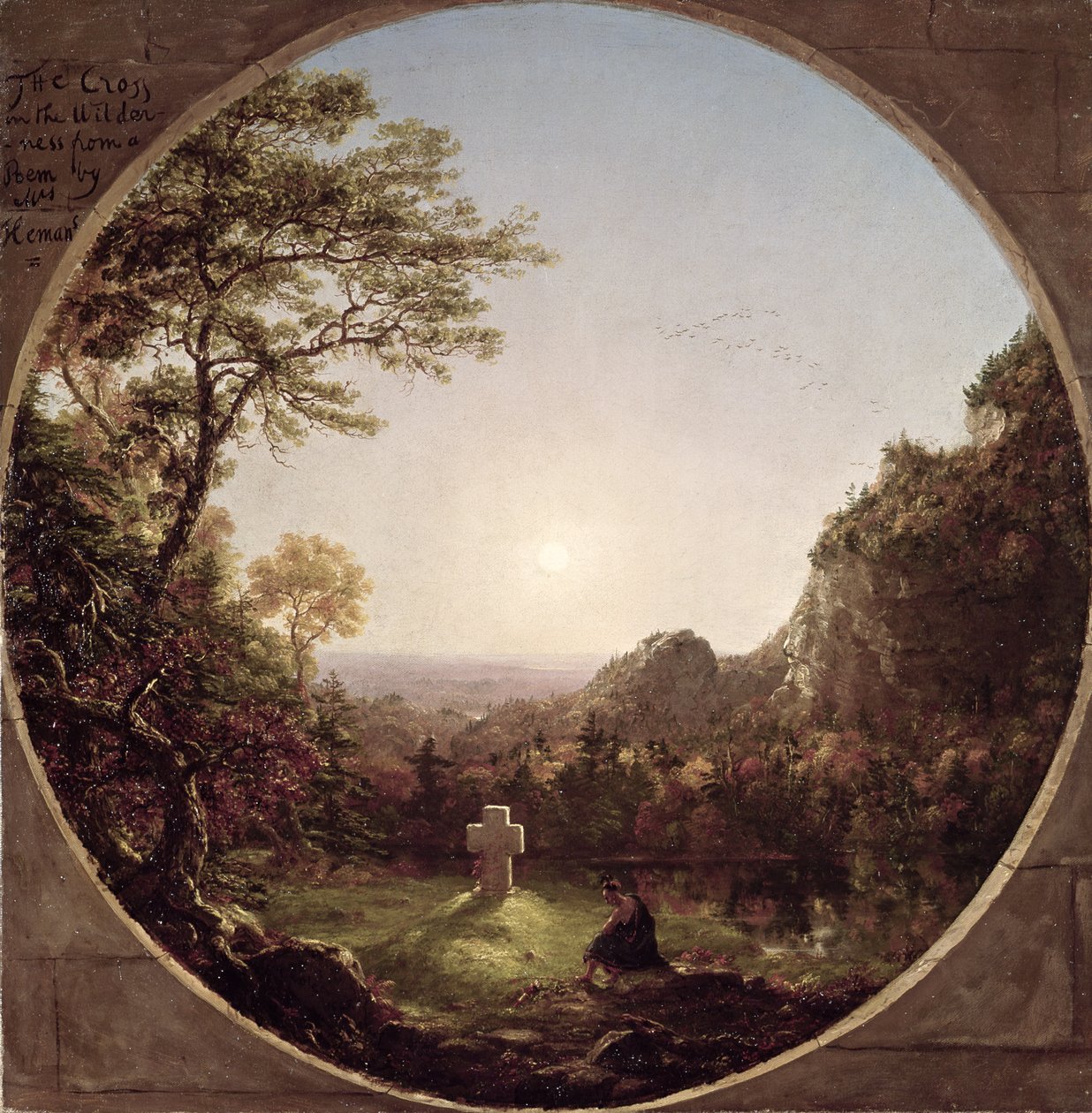 Osamělý kříž, 1845 od Thomas Cole