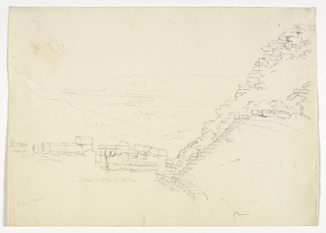 Divadlo v Segestě, Sicílie, 1842 od Thomas Cole