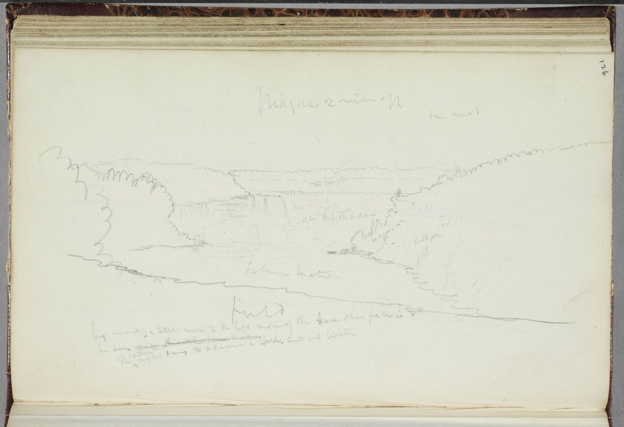 Bez názvu, krajina s notací, 1829 od Thomas Cole