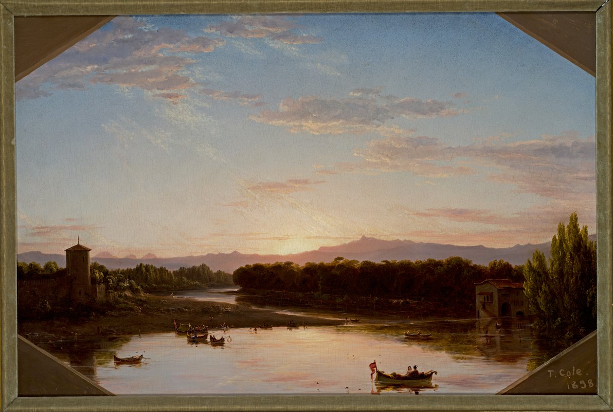 Pohled na Arno, 1838 od Thomas Cole