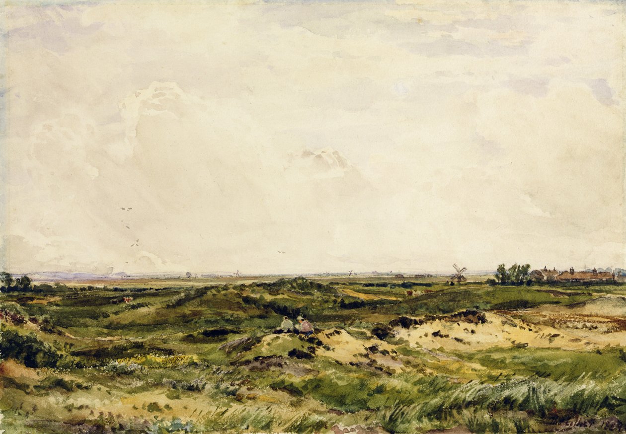 Near Caistor, 1889 (wc nad grafitem na papíře) od Thomas Collier