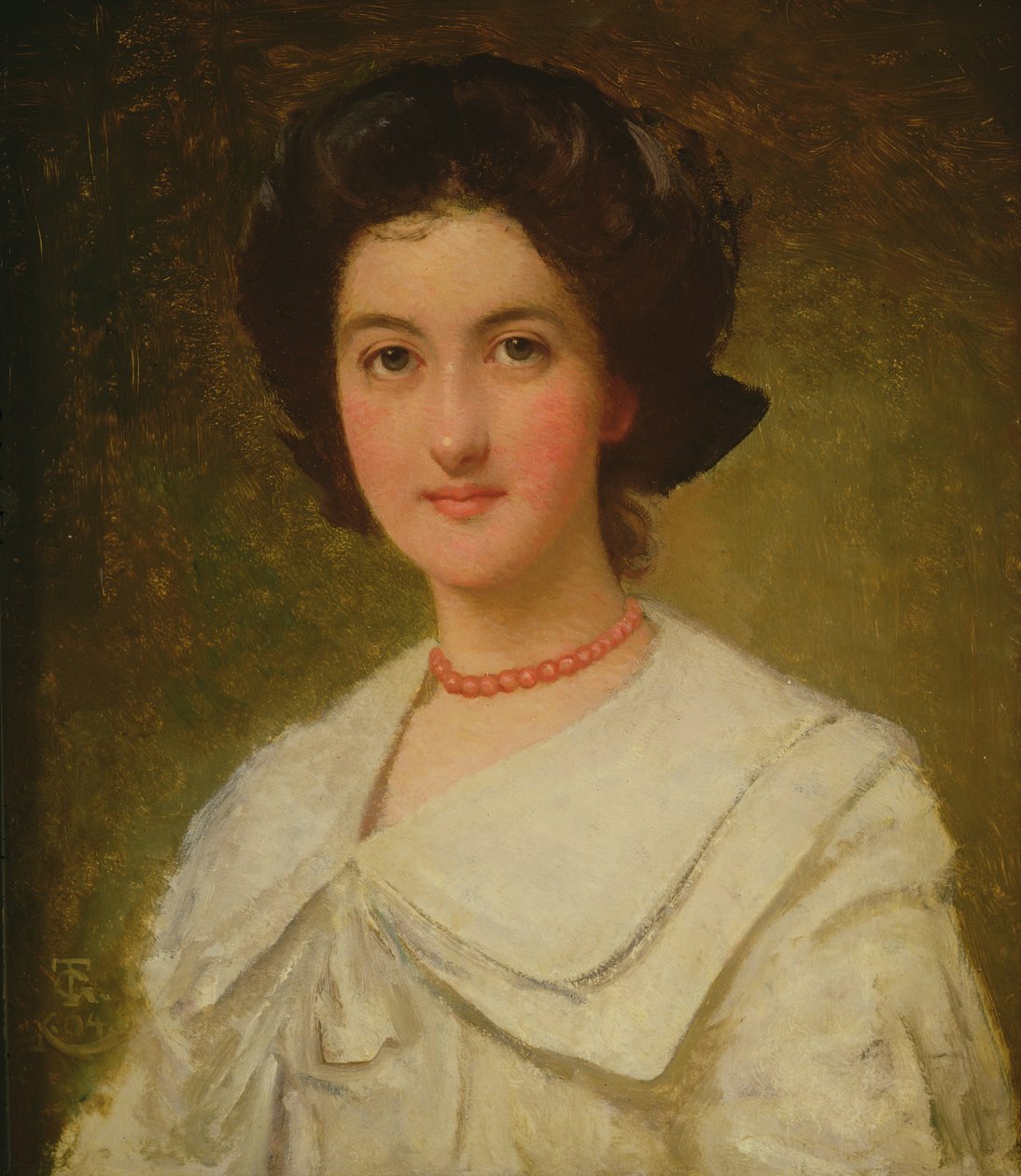 Portrét dámy s červeným náhrdelníkem, 1904 od Thomas Cooper Gotch