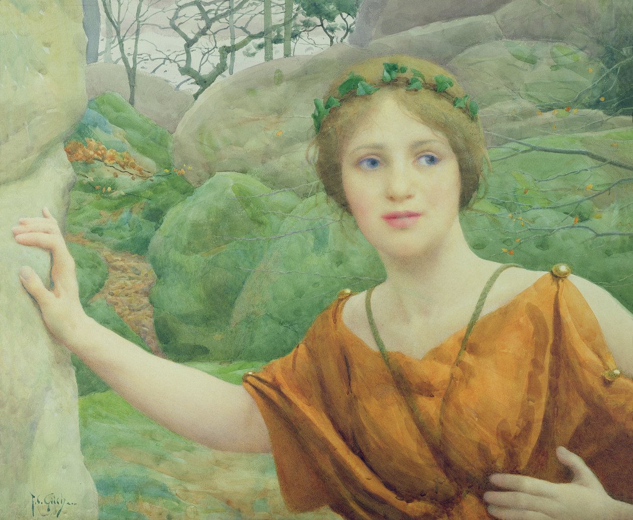 Nymfa Nyní znovu Létá Aloof od Thomas Cooper Gotch
