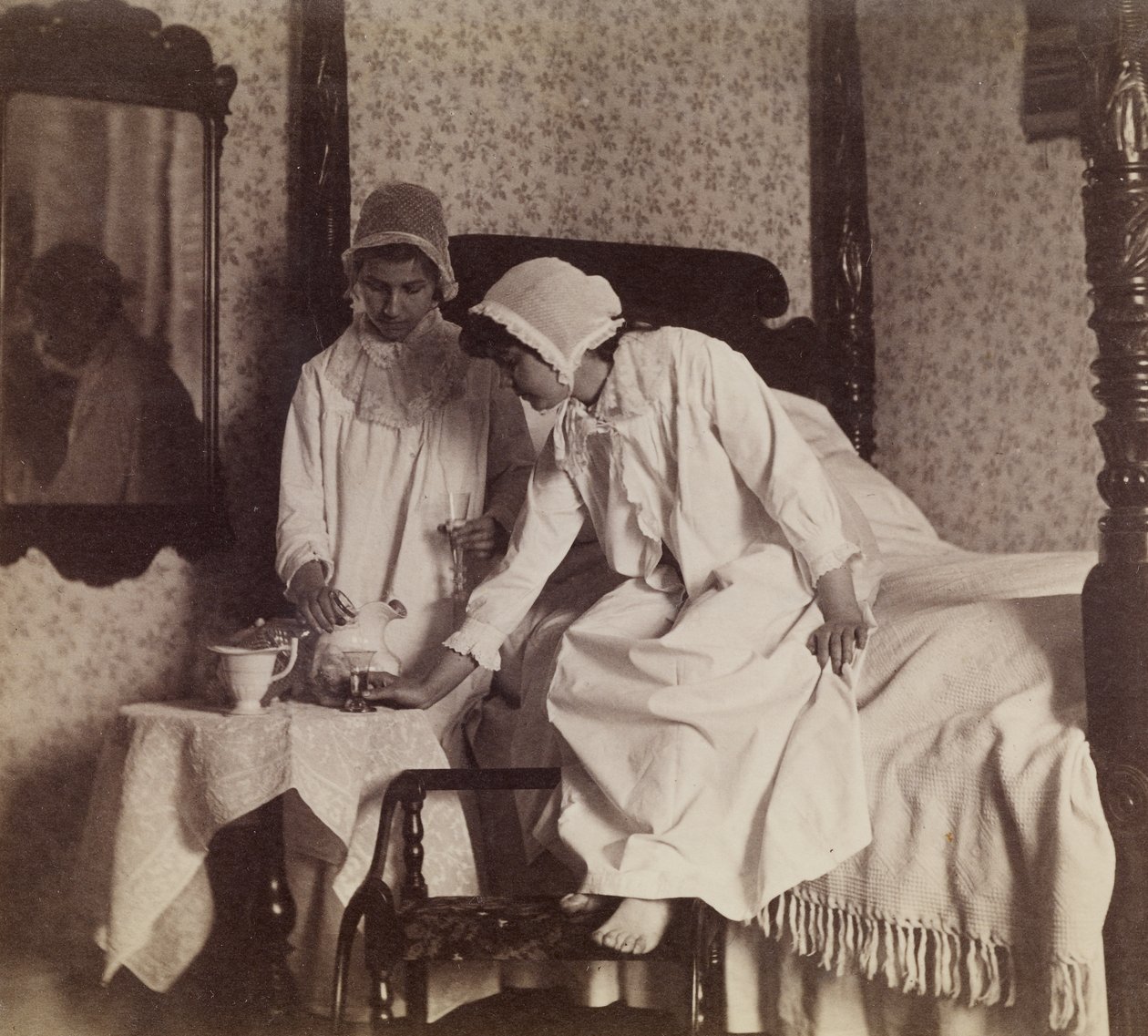 Slečna Van Buren a slečna Willoughbly, kolem roku 1890 (stříbrný tisk alba) od Thomas Eakins