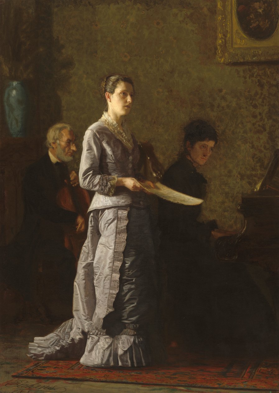 Zpívání patetické písně, 1881 od Thomas Eakins