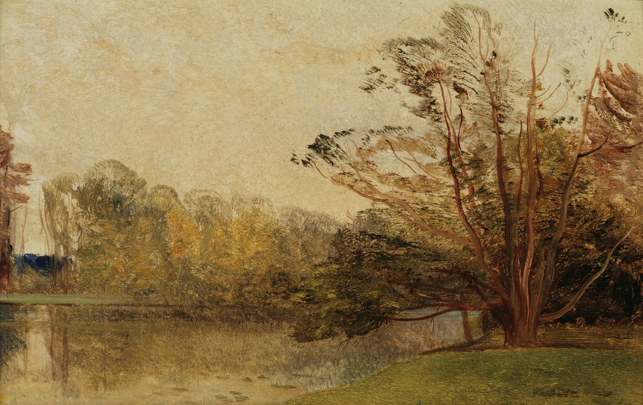 Pohled v Painshill Park, Surrey od Thomas Creswick