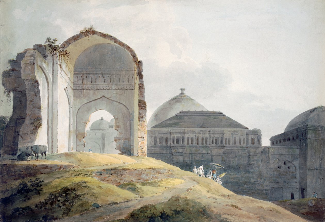 Ruiny paláce Madra od Thomas Daniell