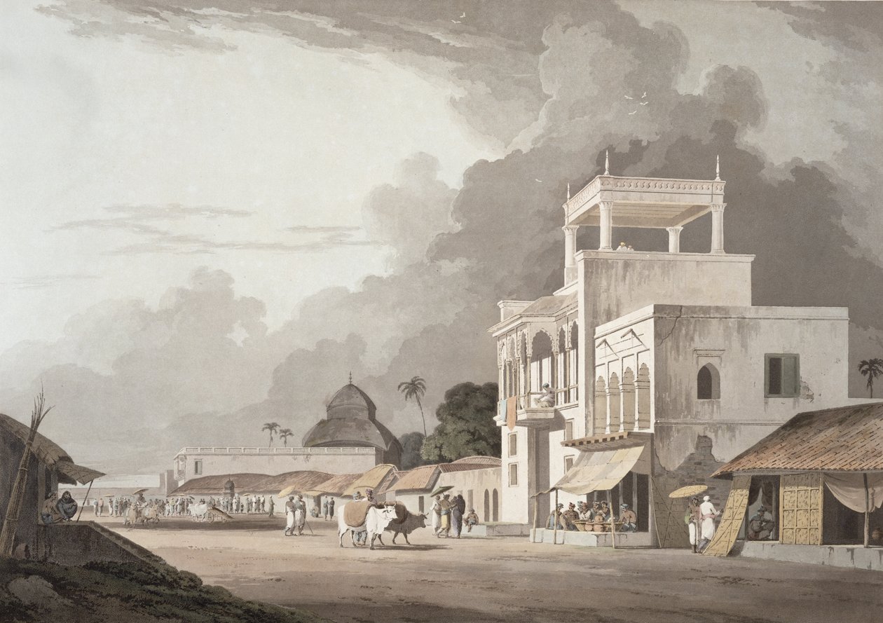 Pohled na Chitpore Road, Kalkata, deska II z 