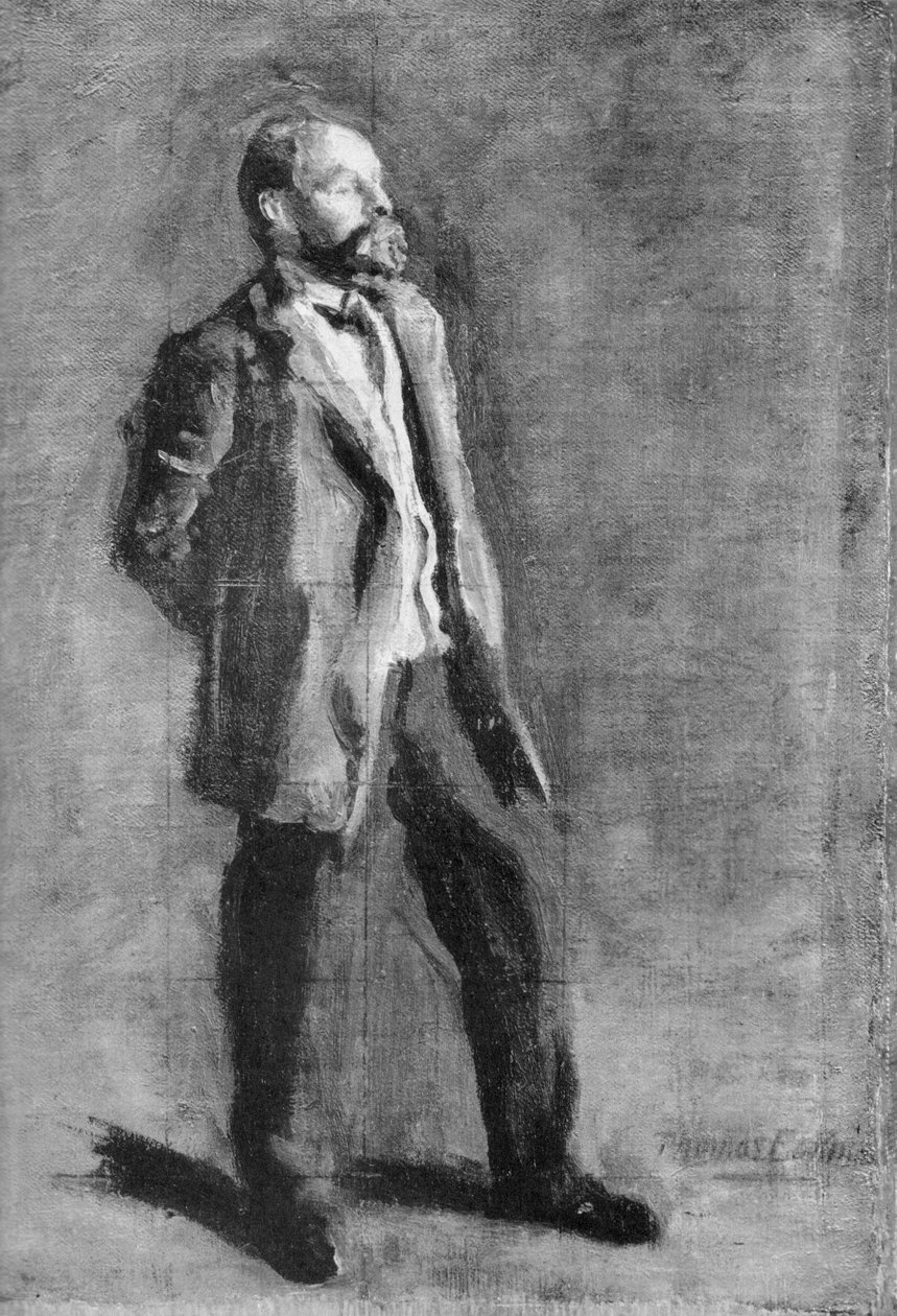 Skica k portrétu Johna McLure Hamiltona od Thomas Eakins