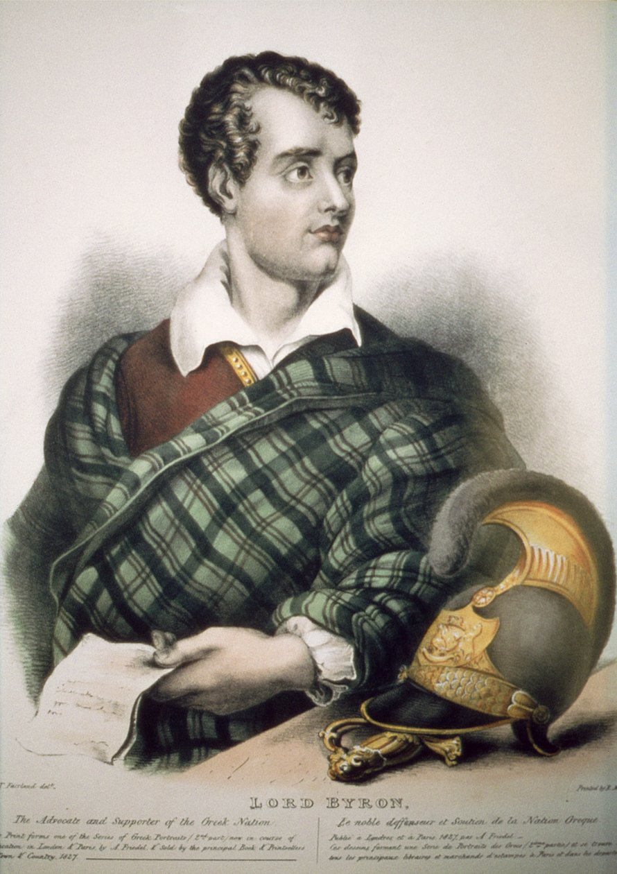 Lord Byron (1788-1824) 1827 od Thomas Fairland