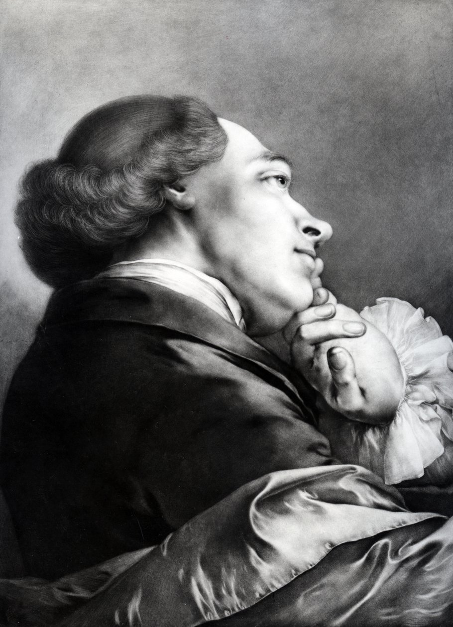 Muž z profilu, 1760 (mezzotinta) od Thomas Frye