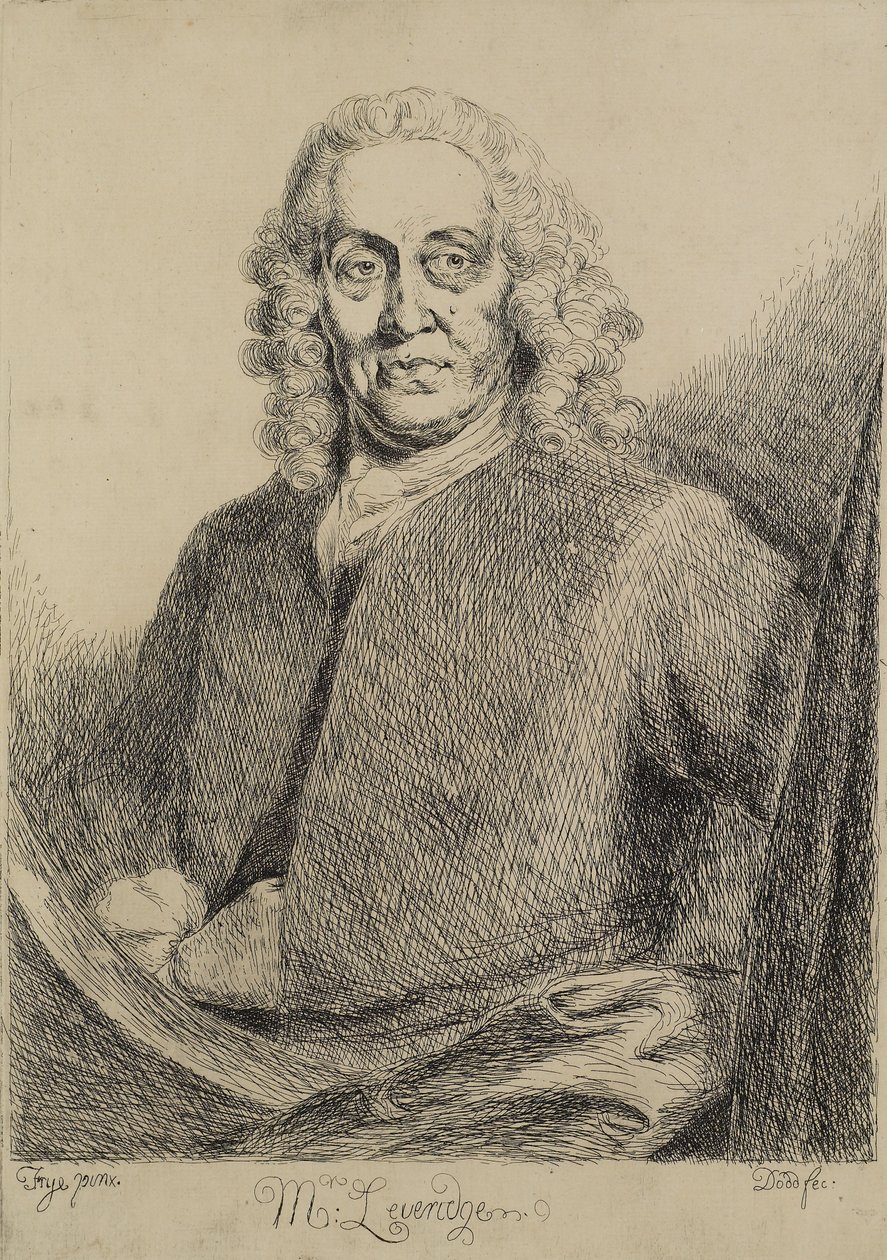 Pan Leveridge, vyryl Daniel Dodd (fl.1761-80), kolem 1770 od Thomas Frye