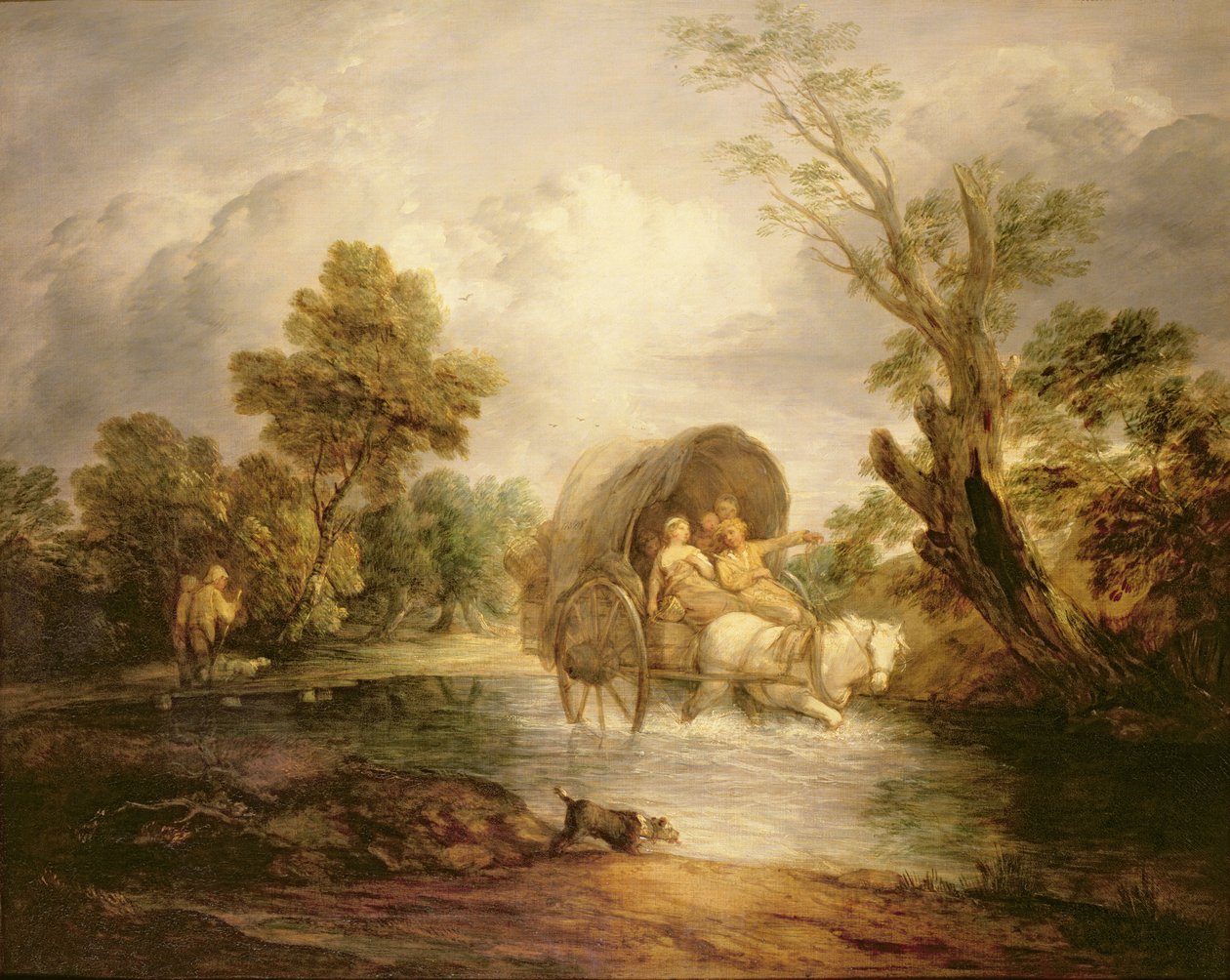 Country Cart křižující Ford, c.1786 od Thomas Gainsborough