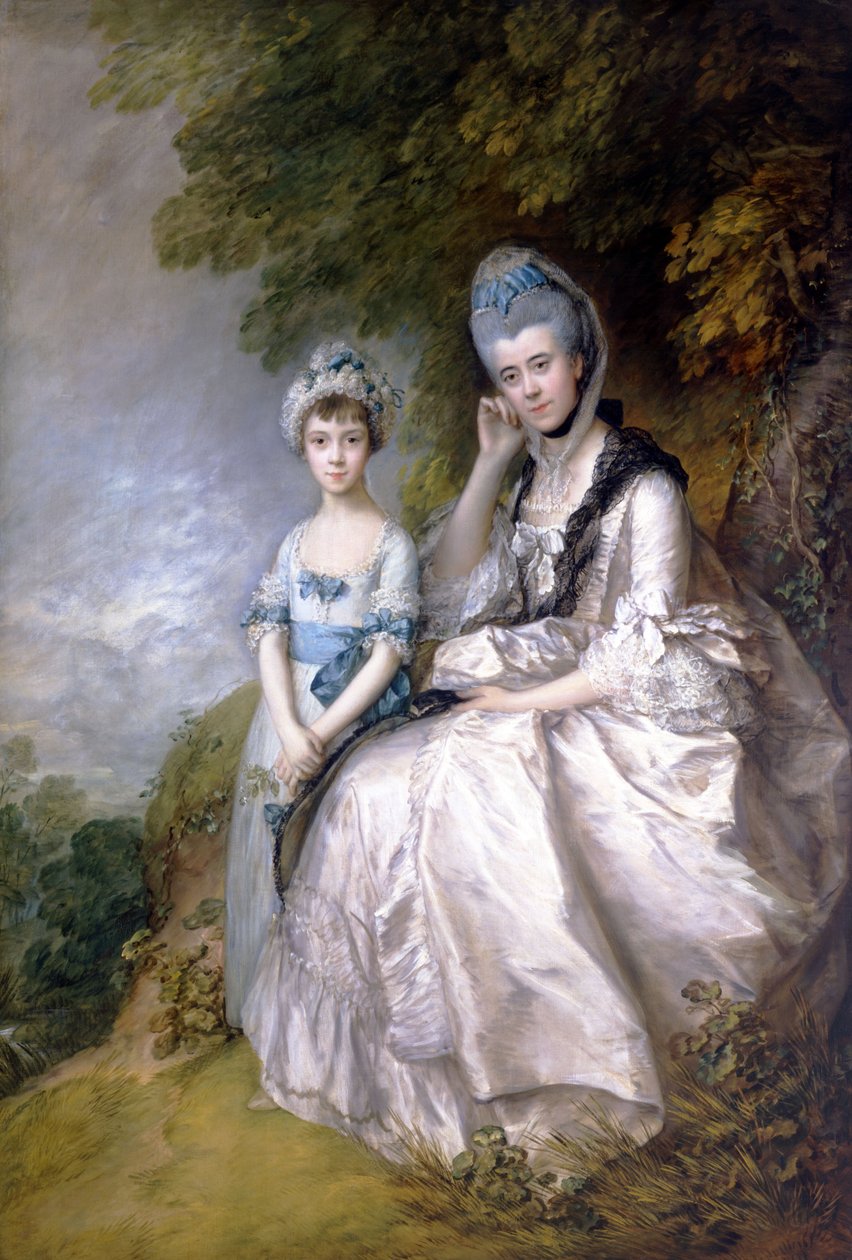 Hester, hraběnka ze Sussexu, a její dcera, paní Barbara Yelverton od Thomas Gainsborough