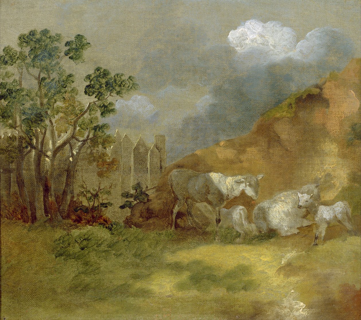 Krajina s ovcemi, asi 1744 od Thomas Gainsborough