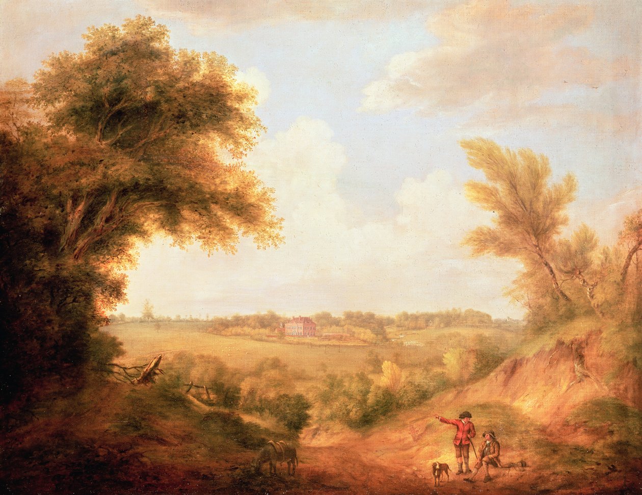 Krajina s domem, 18. století od Thomas Gainsborough