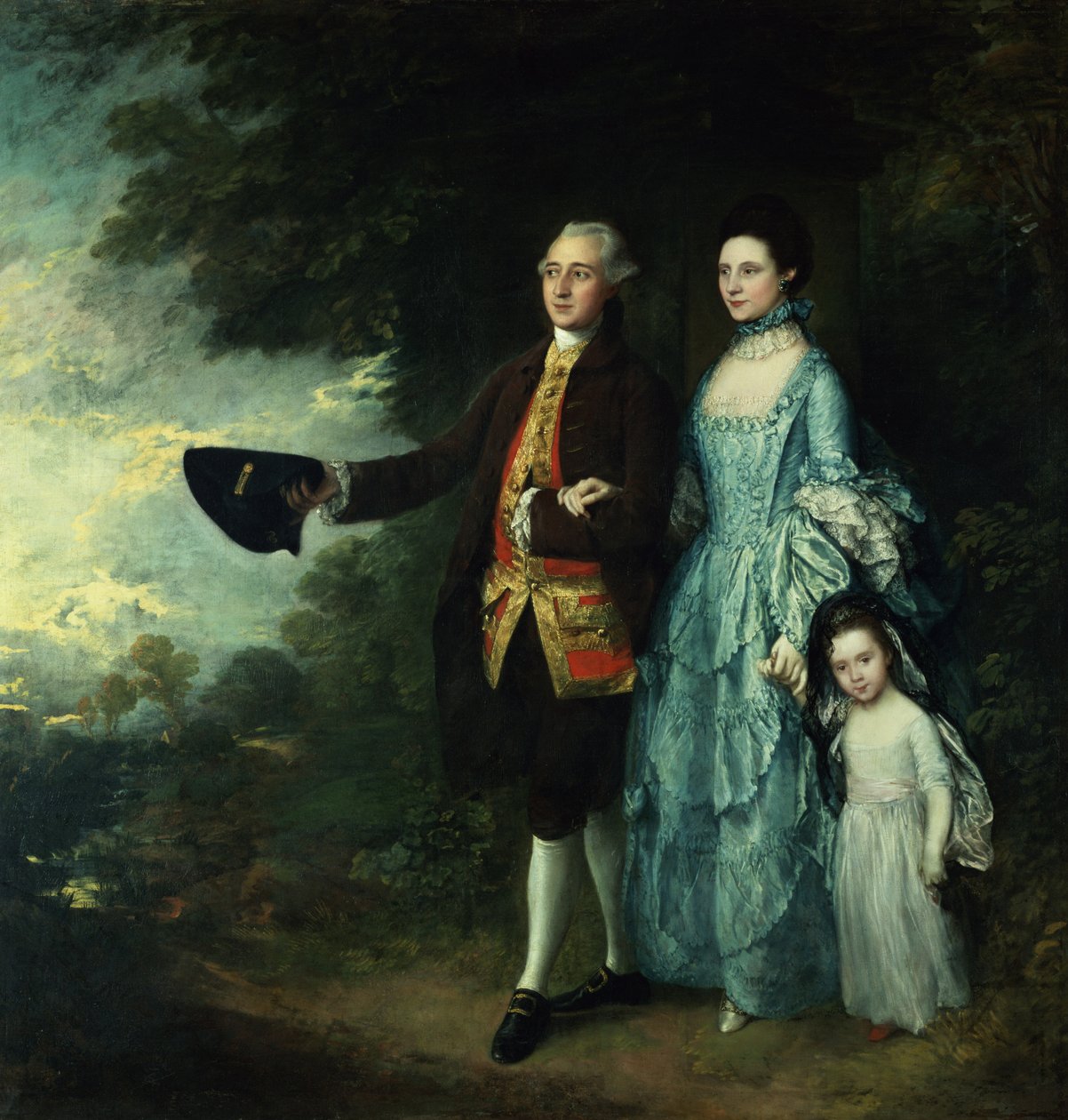 Manželé George Byamovi a jejich nejstarší dcera Selina, asi 1764 od Thomas Gainsborough