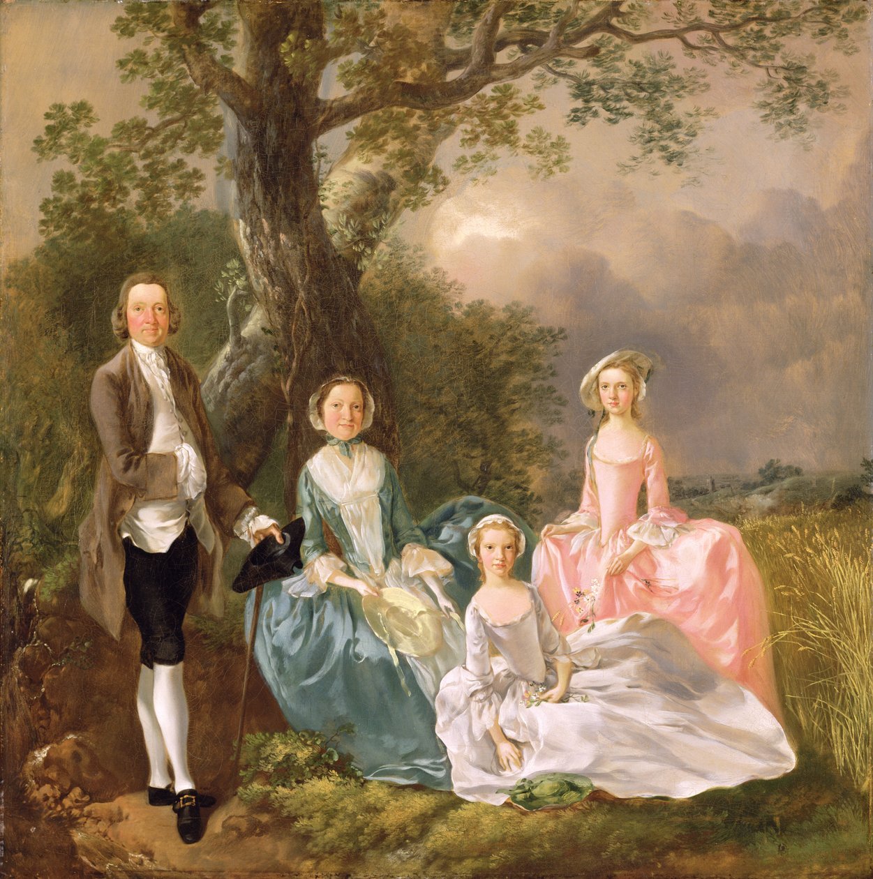 Pan a paní John Gravenor a jejich dcery, Elizabeth a Ann od Thomas Gainsborough