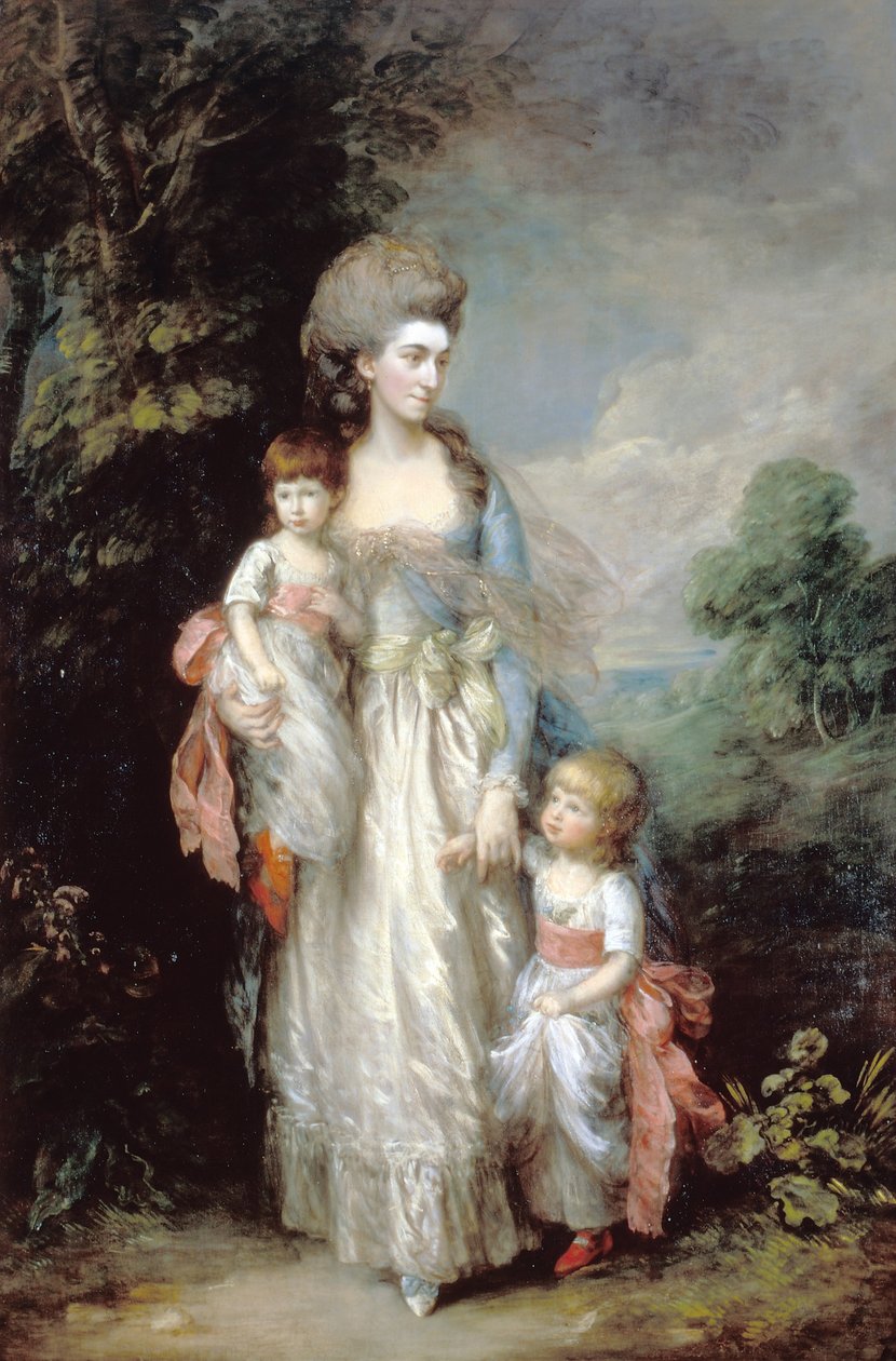 Paní Elizabeth Moody se svými syny Samuelem a Thomasem od Thomas Gainsborough