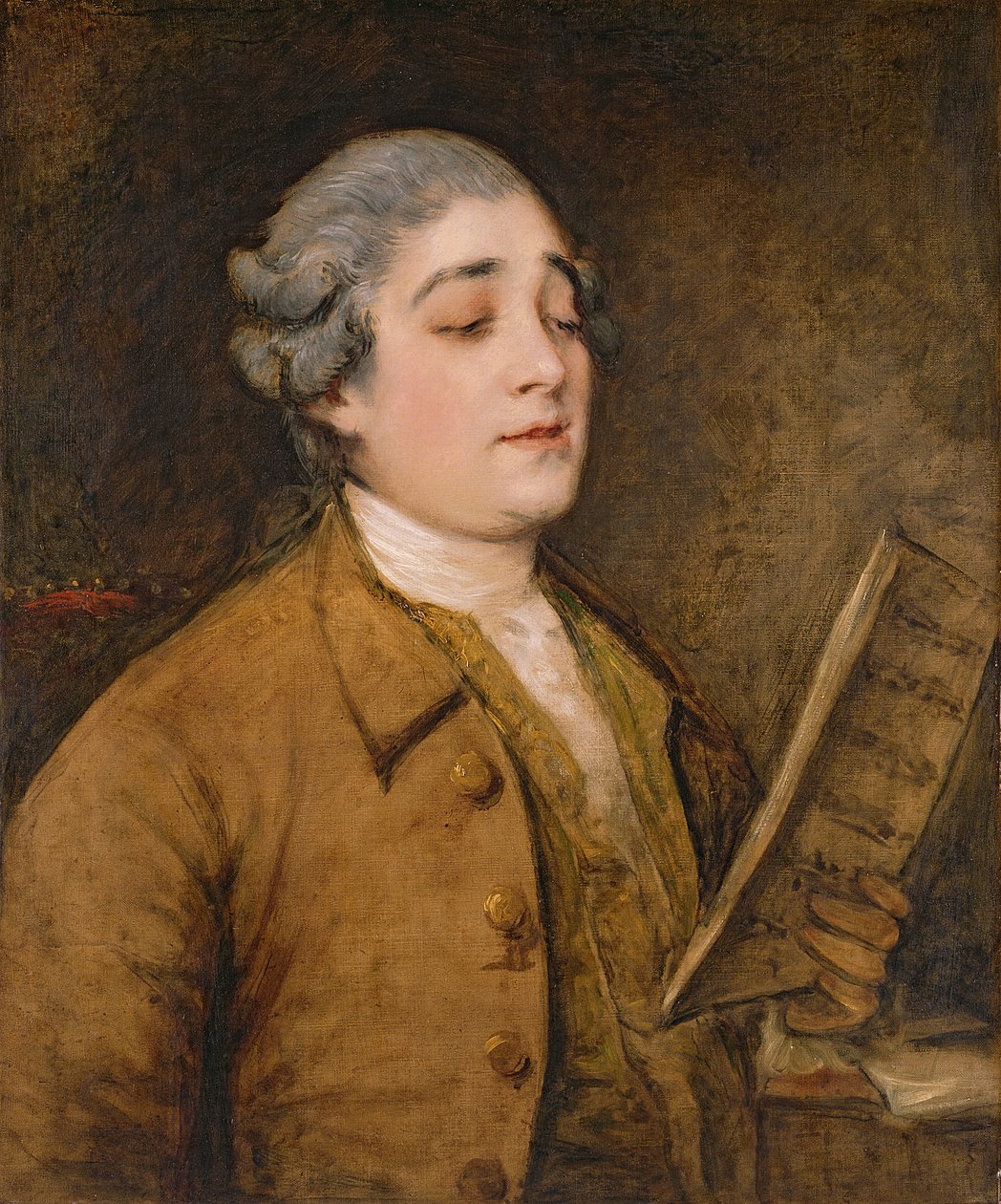 Portrét Giusto Ferdinando Tenducci (asi 1734-90), kastrát, zpěvák a skladatel, asi 1773-75 od Thomas Gainsborough