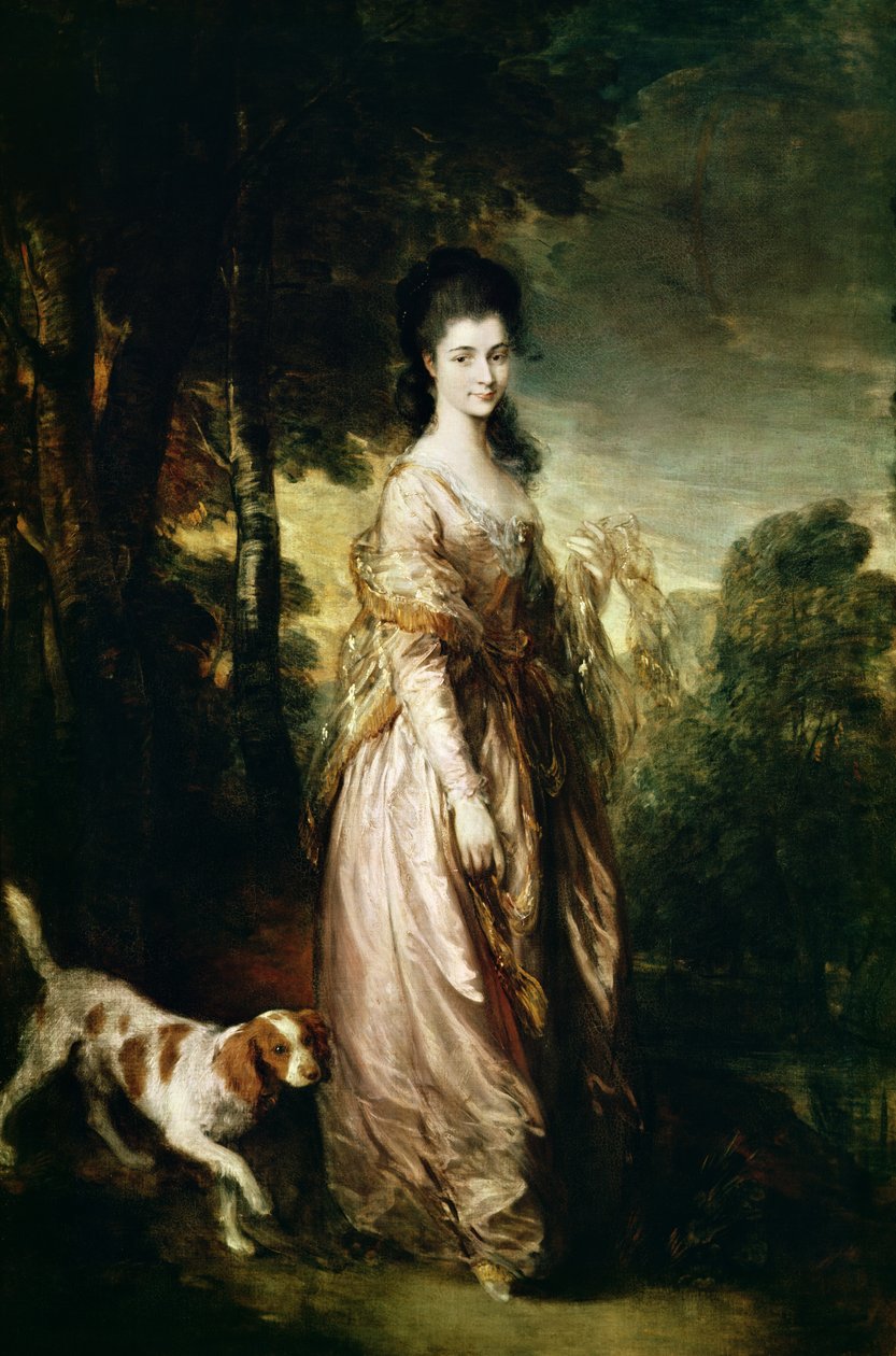 Portrét paní Lowndes-Stoneové (1758-1837) kolem roku 1775 od Thomas Gainsborough