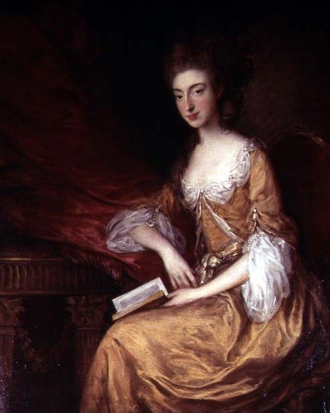 Portrét dámy s knihou od Thomas Gainsborough