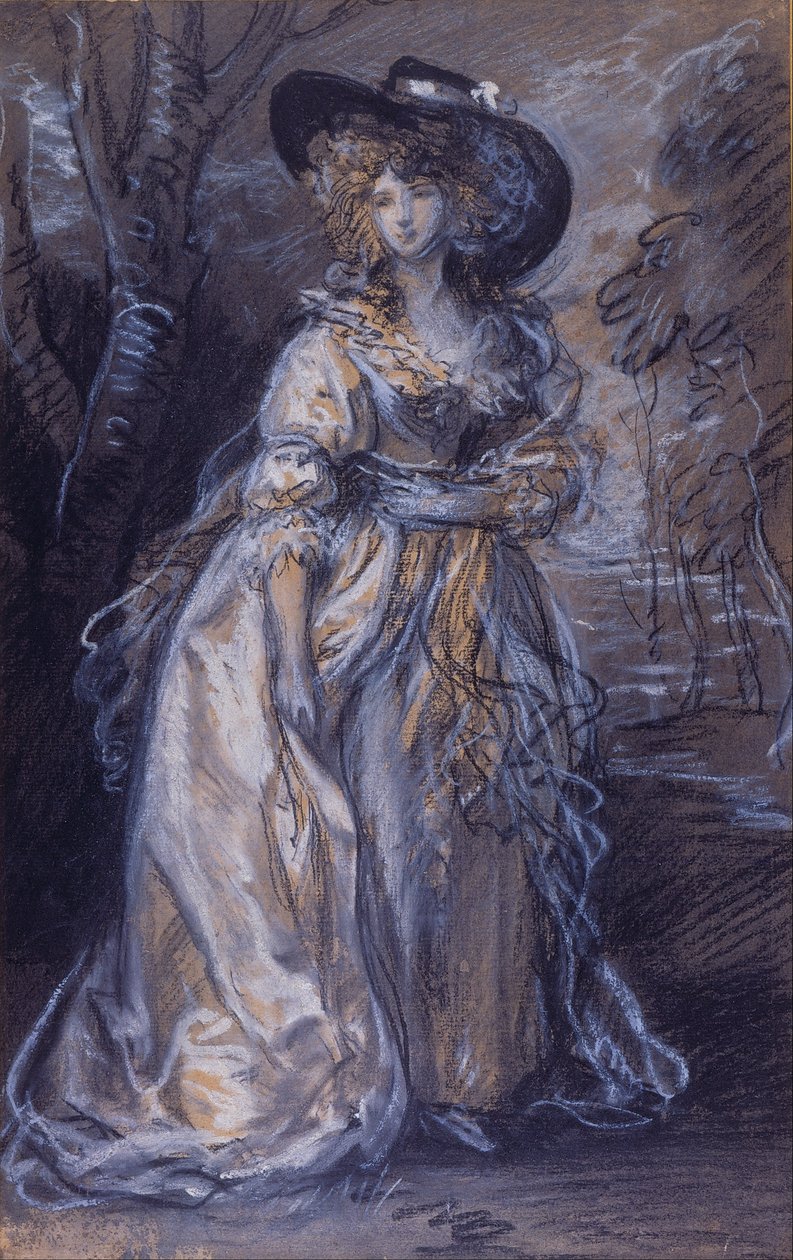Studium dámy od Thomas Gainsborough